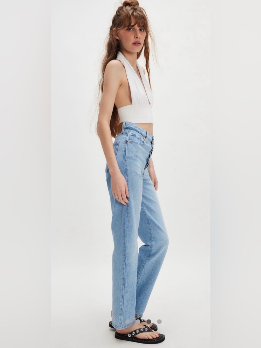 Levi’s Ribcage Straight X Free People Online $98 W24 Sold out Boho Cowgirl